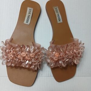 Steve Madden Women's Pink Embellished Sandals Size 8